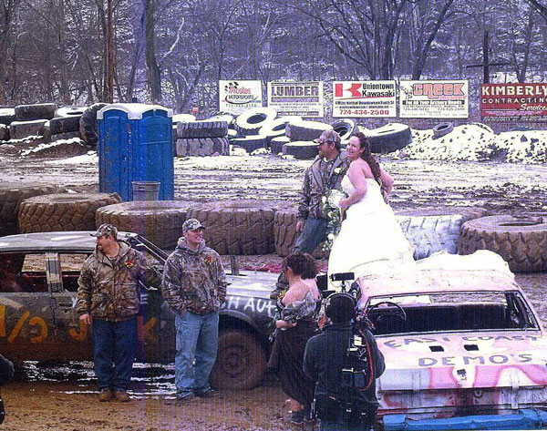 Demolition Derby wedding