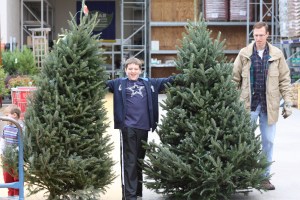 Barron helps me pick a Christmas tree