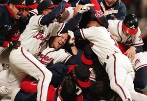 The 1995 Atlanta Braves after winning the World Series