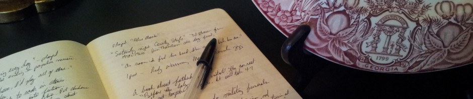 Journal and a historic Georgia plate