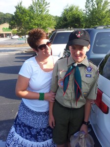 Carla and Barron, in his scout uniform