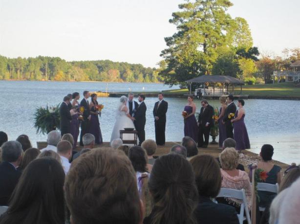 Alex and Natalie get married on a dock