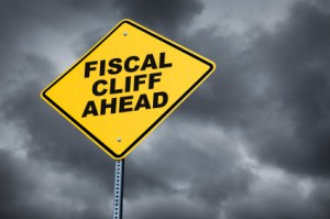 fiscal cliff fiscal cliff ahead road sign
