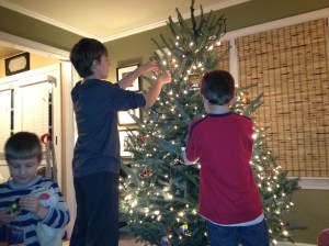 Because we weren't doing Christmas "right," Barron took over and tried by force of will to get us back on track.
