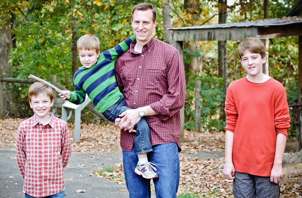 I get to celebrate Father's Day because of these guys, and, no, it wasn't staged. Carlton really tried to hit his brother in the head with a stick during the shoot.