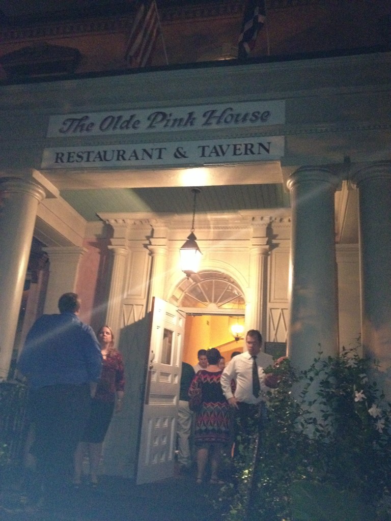 The Olde Pink House is supposedly haunted and is one the Savannah Ghost Tour. The food is hauntingly good.