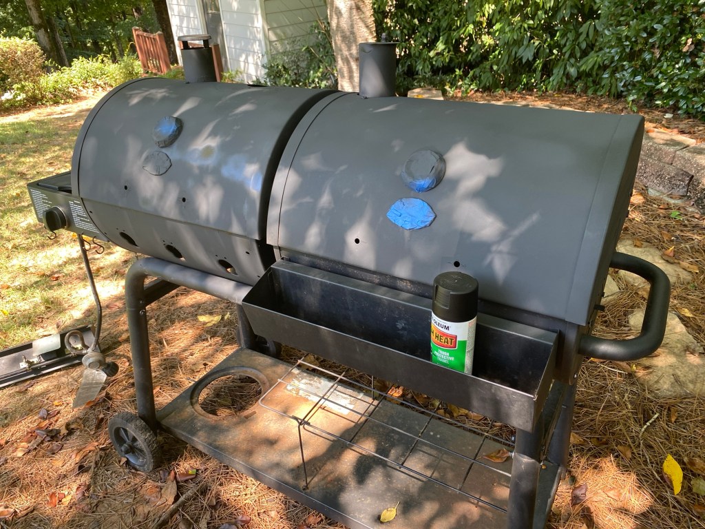 black barbecue grill