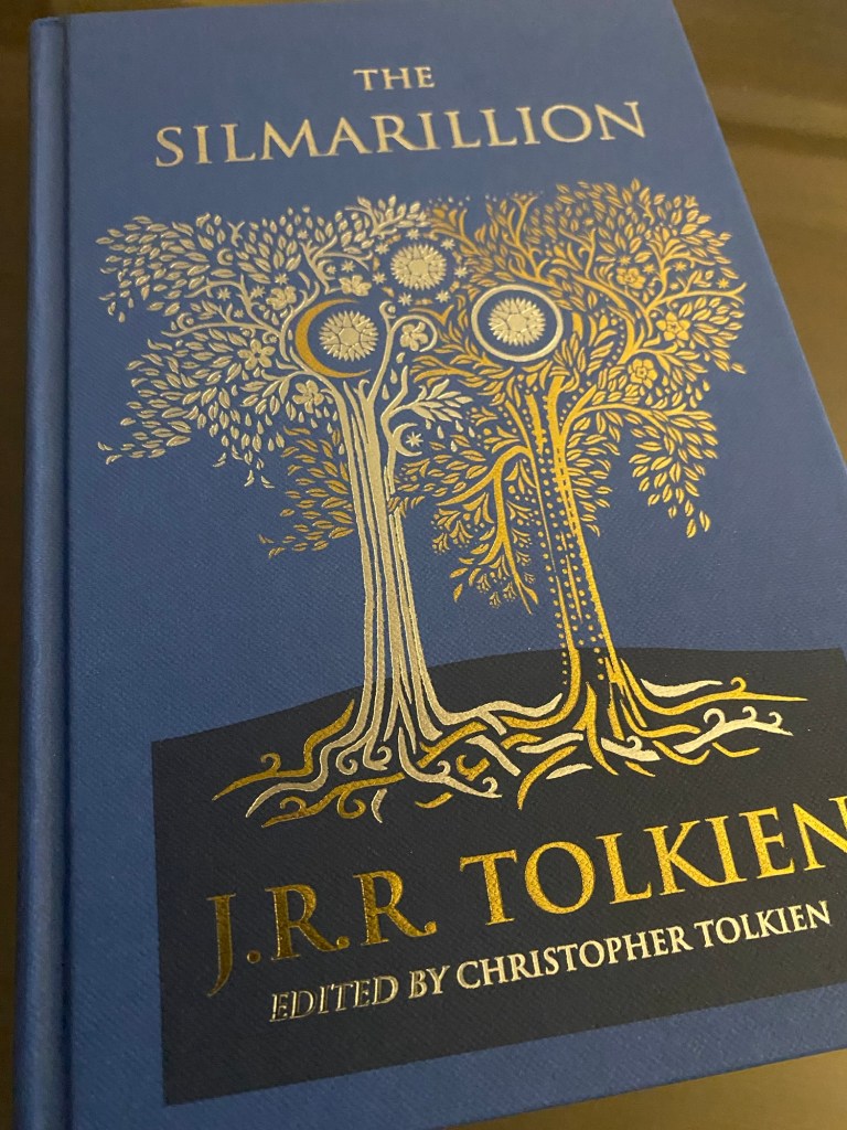 "The Silmarillion" by J.R.R. Tolkien book cover