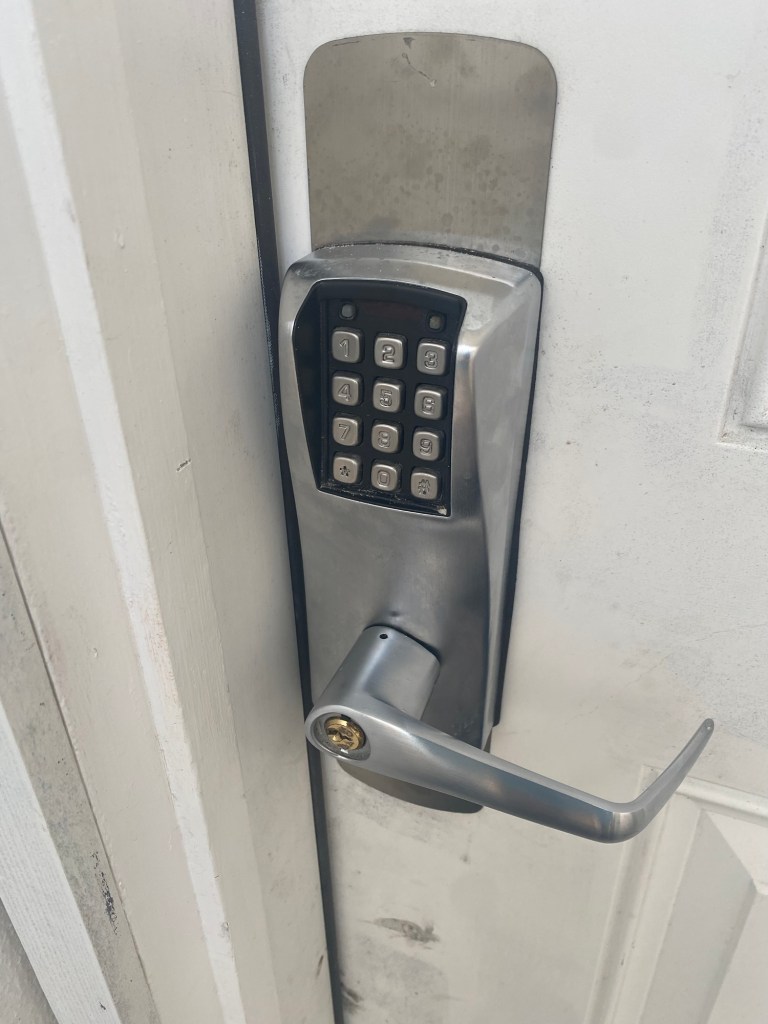 Door lock with code pad