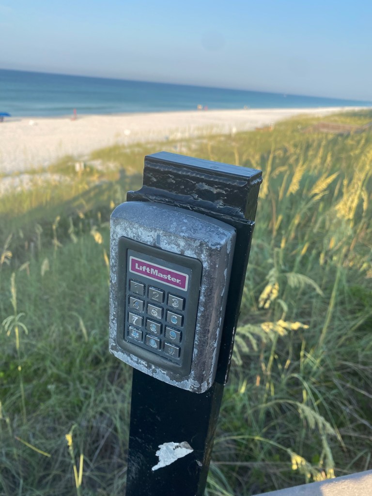 A code pad to among the sea oats and dunes of Santa Rosa Beach, Florida