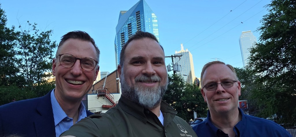 Three men in downtown Dallas